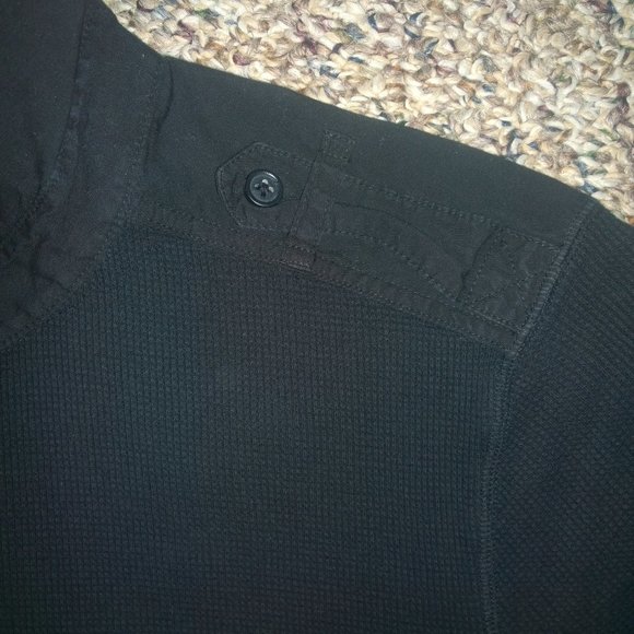 Men's EXPRESS Waffle Military-Style Polo Shirt - Picture 2 of 2